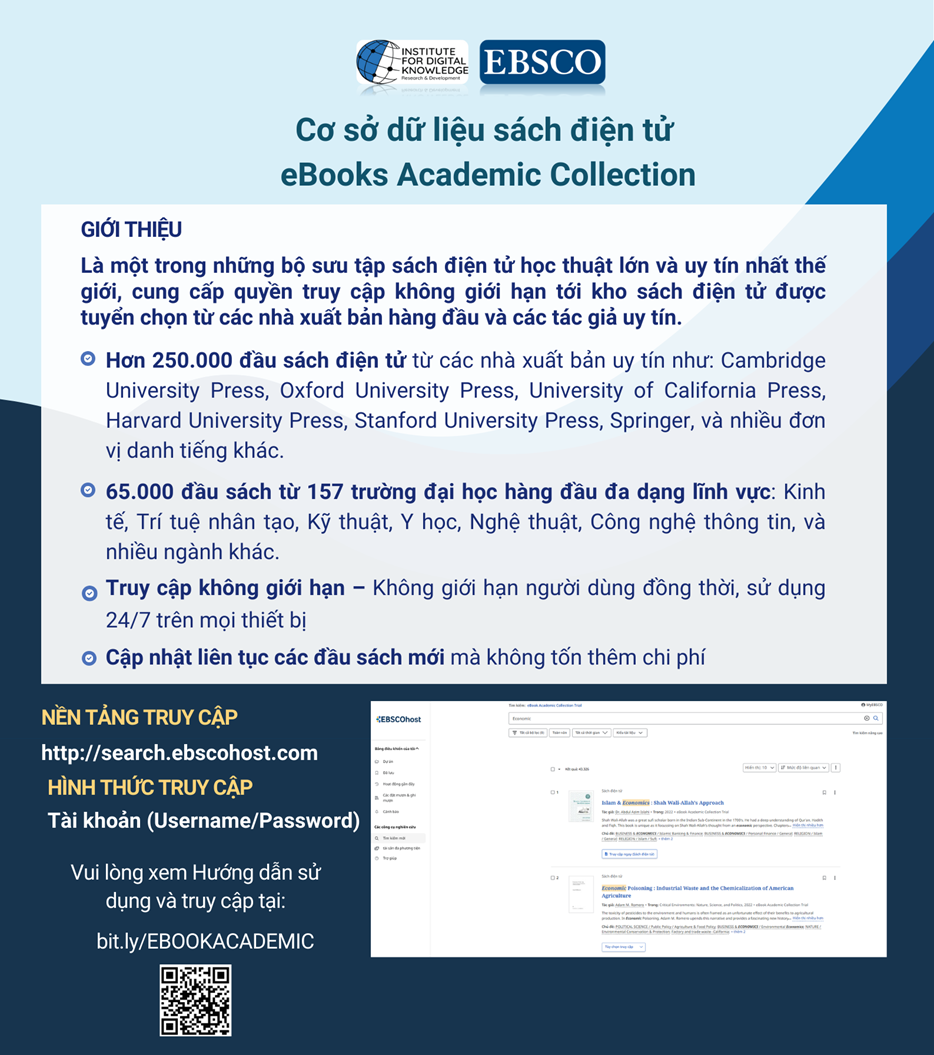Cơ sở dữ liệu sách điện tử EBSCO eBooks Academic Collection